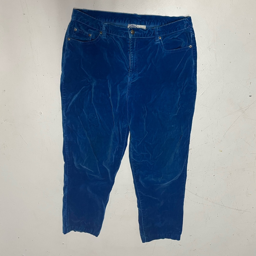 Bright Blue velvet Pants